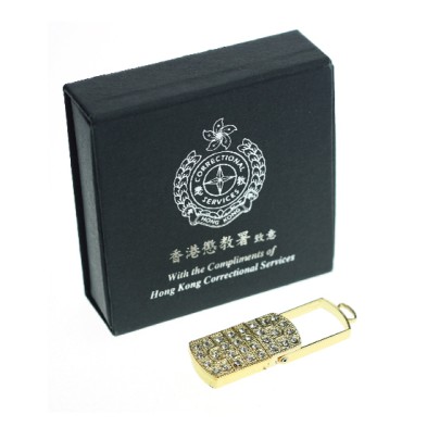 Crystal case USB stick with necklace - HK Correctional Services